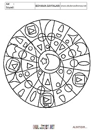 Mandala boyama sayfaları